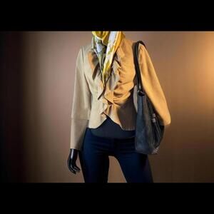 Caramel Brown Wool Tabitha for Anthro Blazer Coat​​